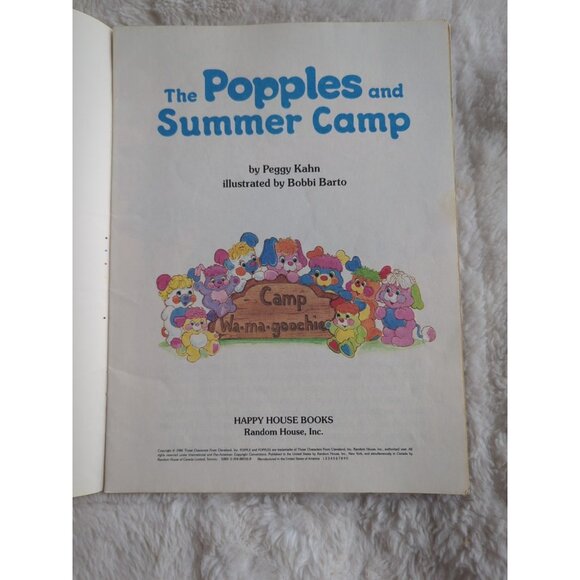 Vintage 1987 Random House The Popples and Summer Camp Children’s Paperback - Picture 3 of 4